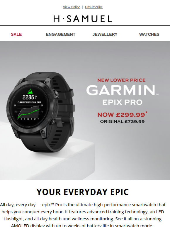 Garmin Epix Pro I Now £299.99