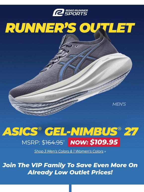 ASICS GEL-Nimbus 27, Now $109.95