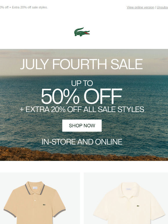 Shop the July Fourth Sale.