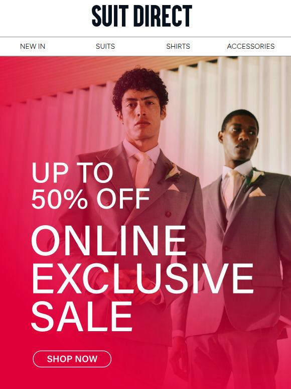 Online Exclusive: Up to 50% Off