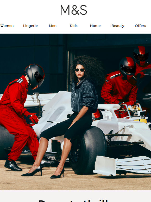 Just arrived: the M&S x Silverstone edit