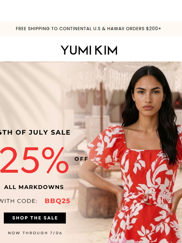 Happy 4th + Extra 25% OFF Markdowns 🎆