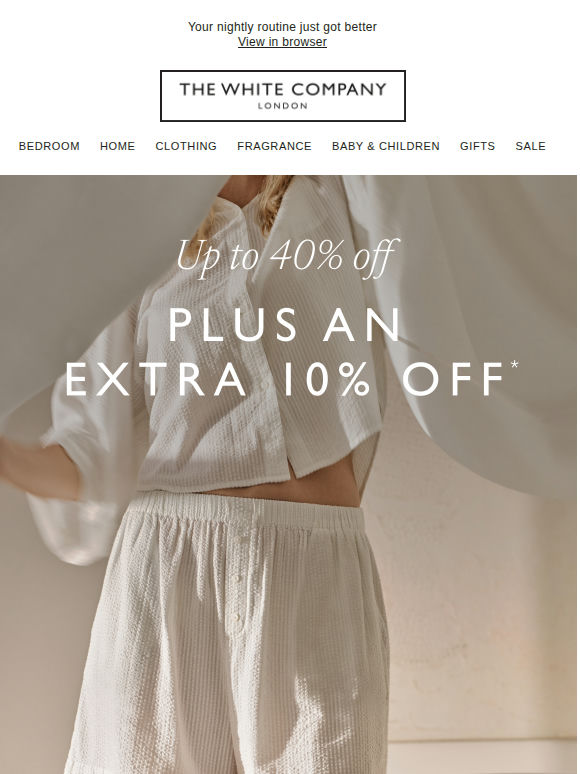 Extra 10% off wind-down essentials