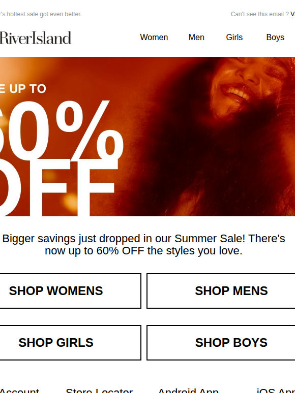 SALE: now up to 60% OFF