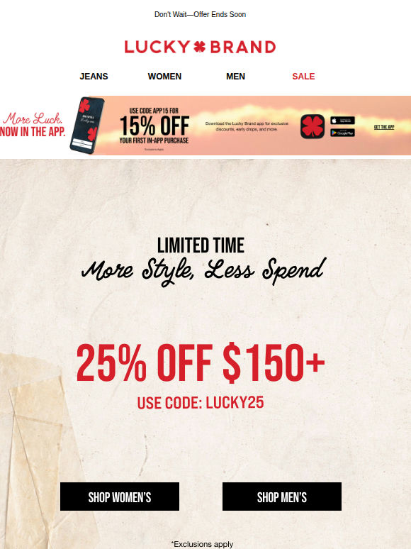 Tuesday Treat: 25% Off $150!