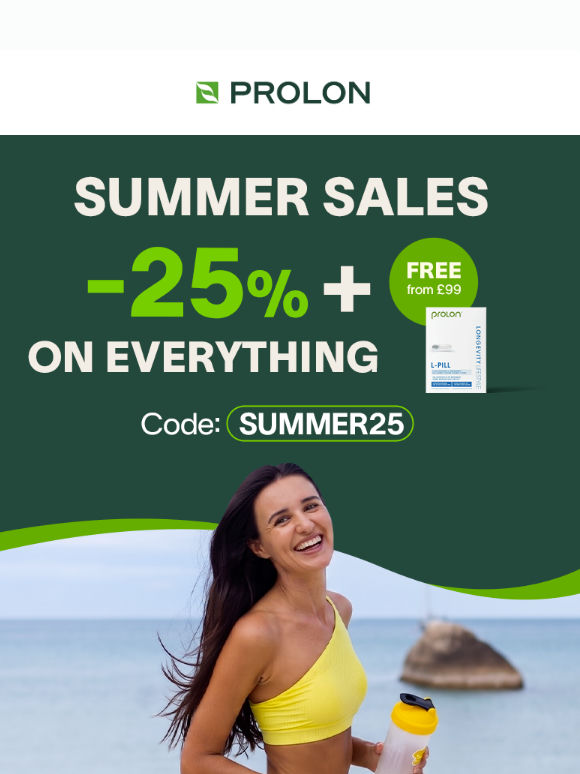 ☀️ Summer Sales: −25% + a free L-Pill