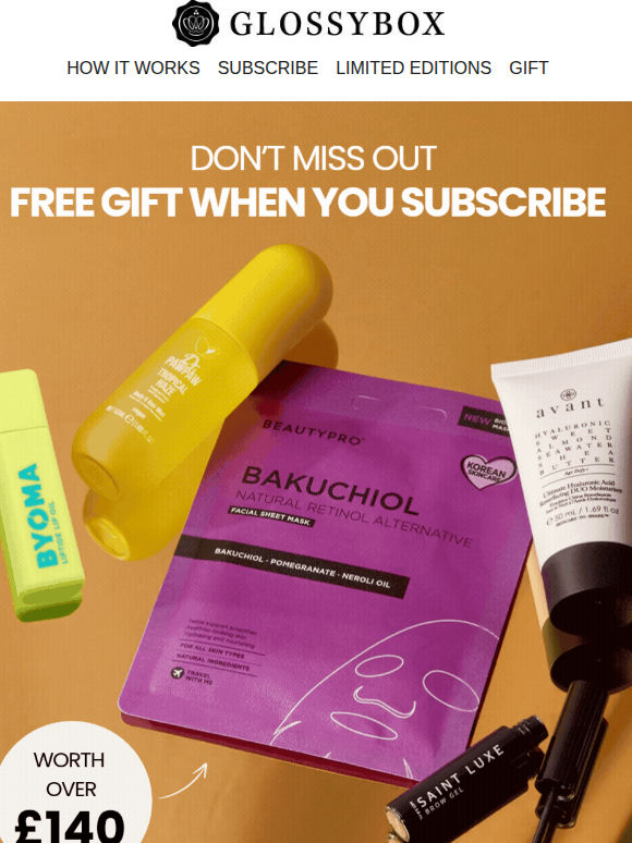 Your first GLOSSYBOX is extra special ✨