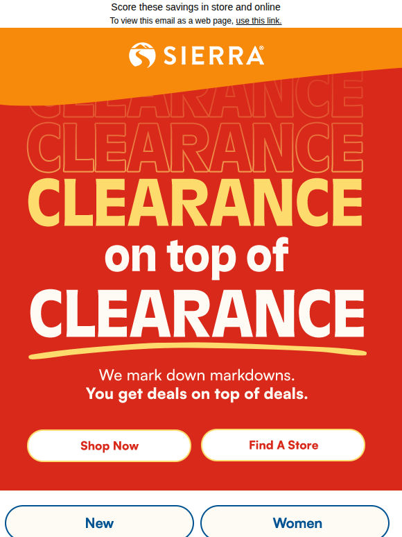 Big clearance savings got even bigger​