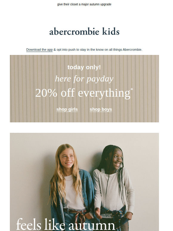 today only: 20% OFF everything*