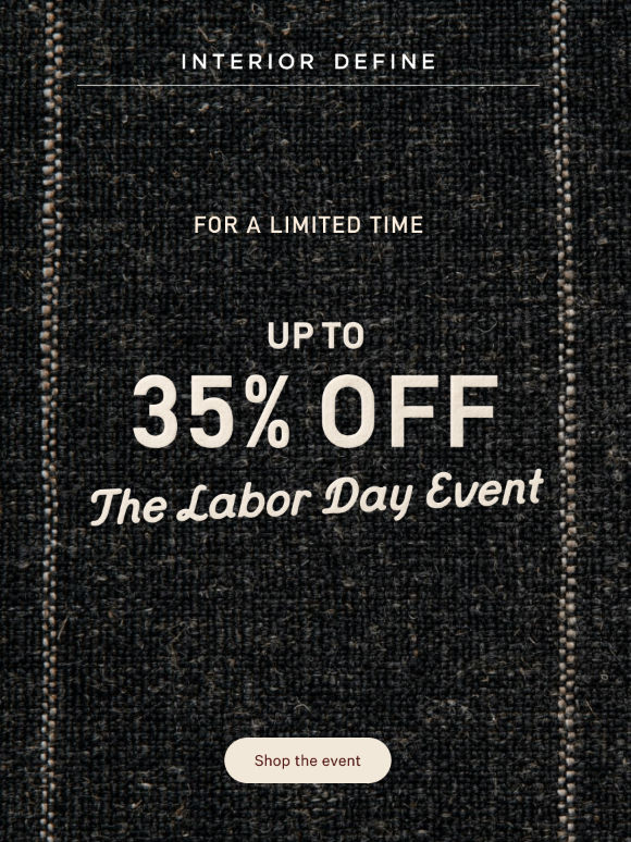 Our best discount ever: up to 35% off