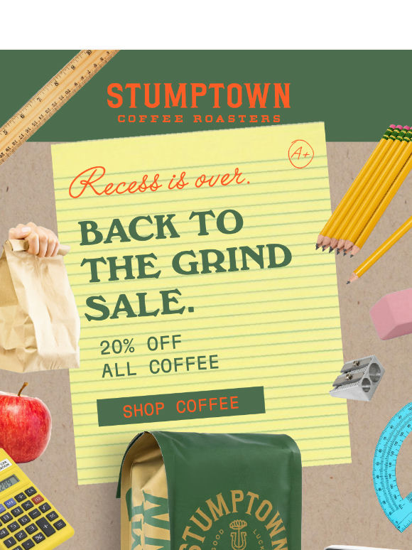 Your coffee’s still 20% off
