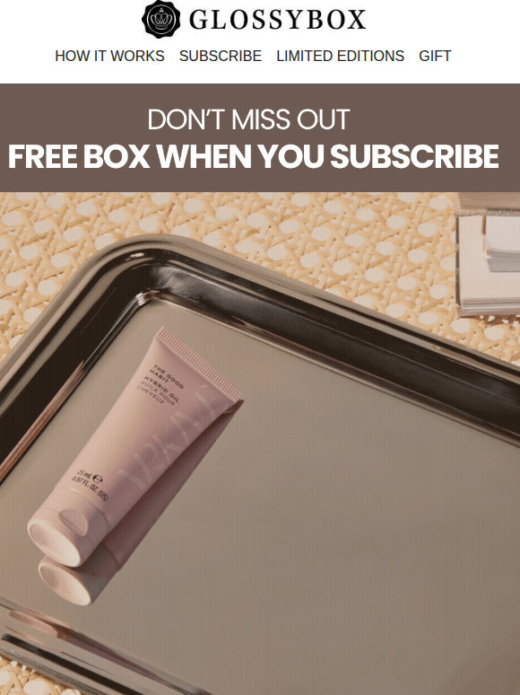 Your first GLOSSYBOX is extra special ✨