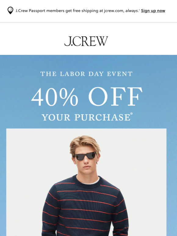 Limited time: 40% off your purchase*