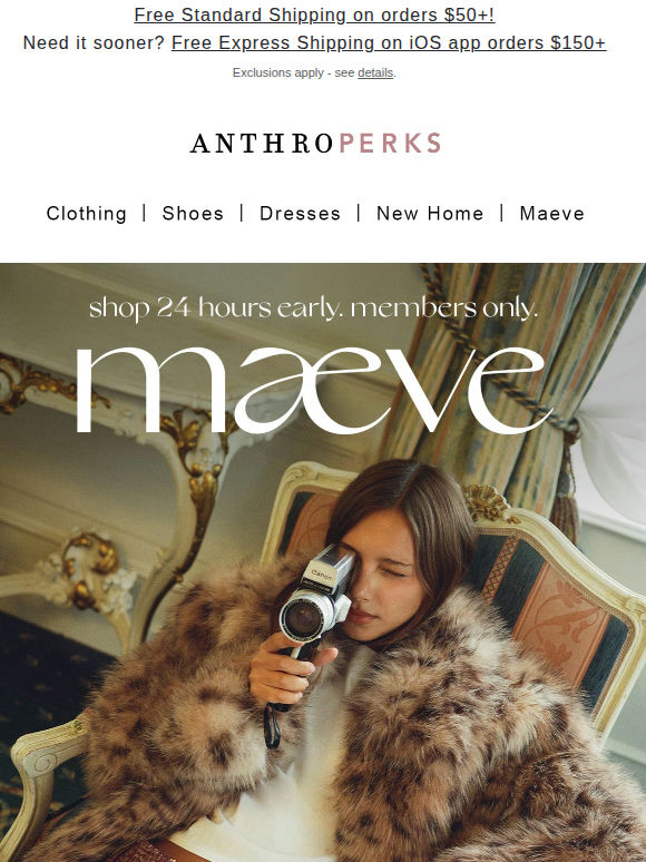 today ONLY. AnthroPerks Early Access.