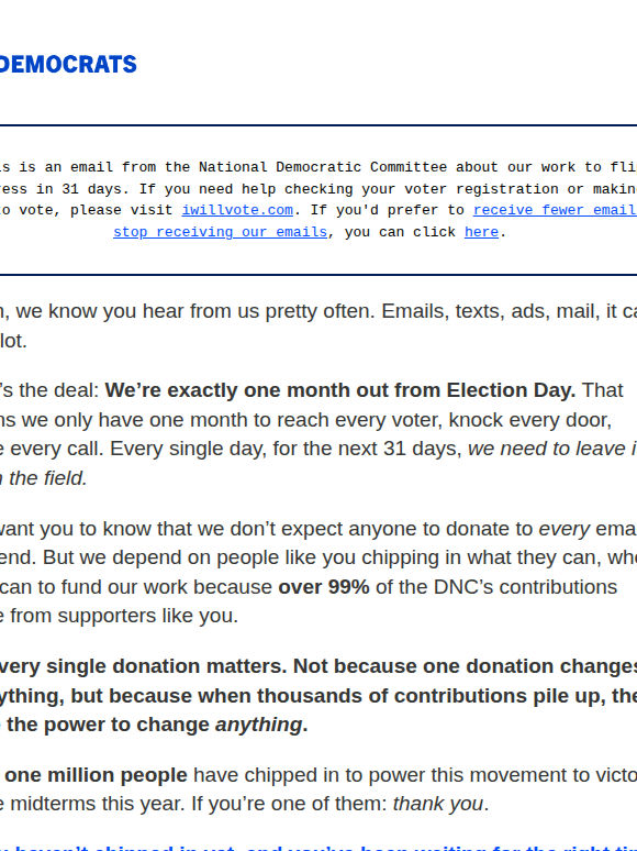 This is what we want you to know: