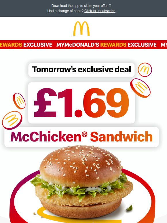 Fancy a £1.69 McChicken® Sandwich?