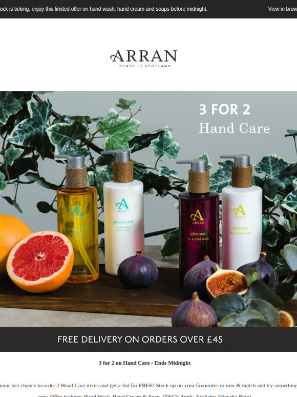 3 for 2 Hand Care 🖐 Ends Midnight