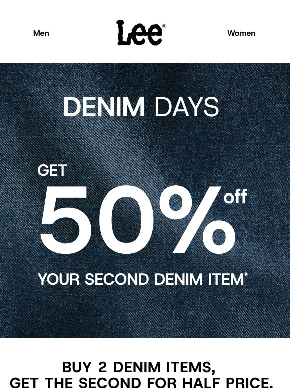 DENIM DAYS 👖 + EXTRA 10% OFF WITH CODE EXTRA10