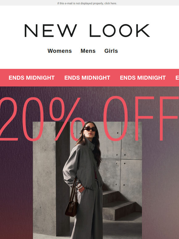 Final countdown: 20% off EVERYTHING