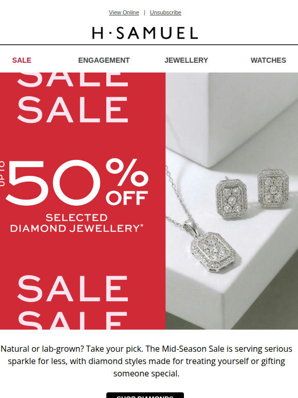 Psst…diamonds are in the SALE