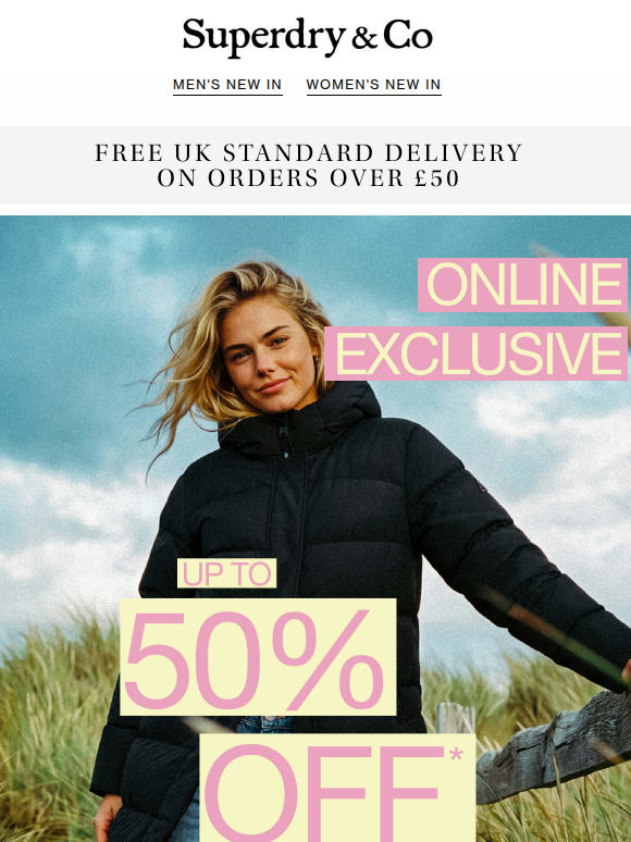 Jackets & Coats Up to 50% Off