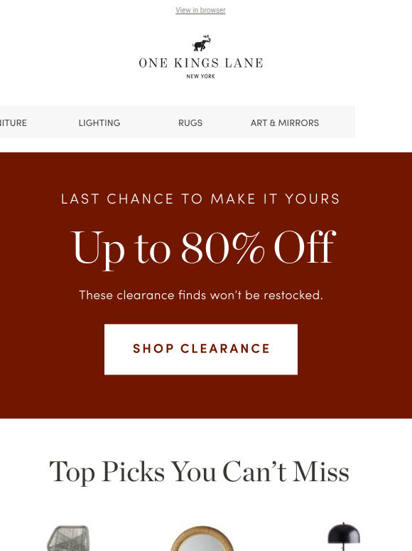 ⏰ Last Chance — Up to 80% Off Clearance Finds