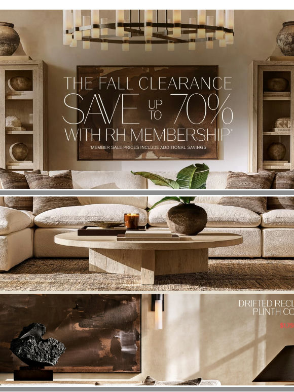 Discover the Fall Clearance. Up to 70% Off Select Collections for a Limited Time.
