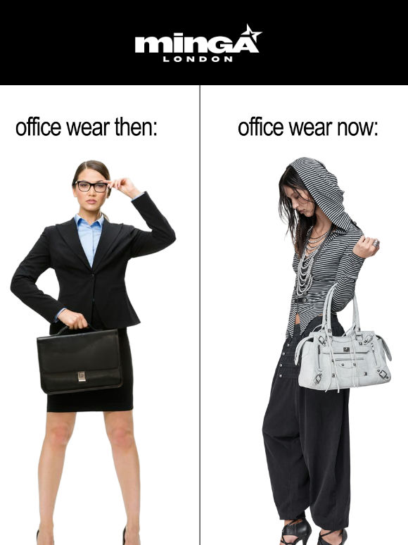 OFFICE WEAR THEN VS NOW