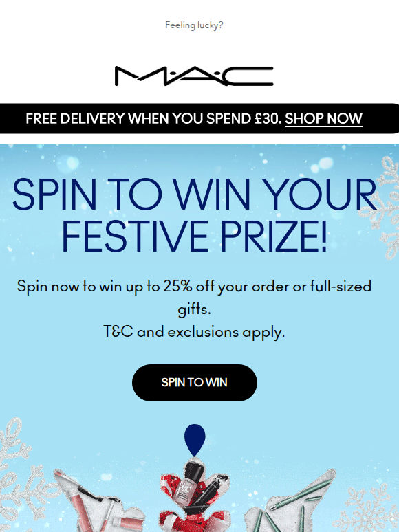 Spin to win a prize!