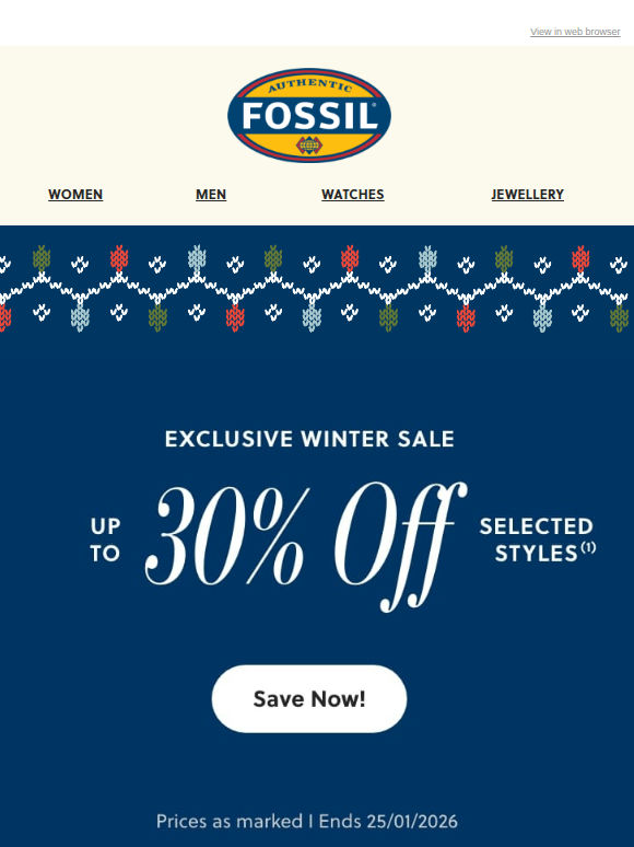 Winter Sale ⛄ Up to 30% OFF