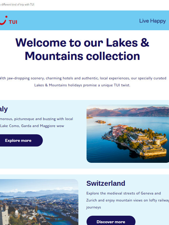 Beach holiday or Lakes & Mountains. Can we change your point of view?