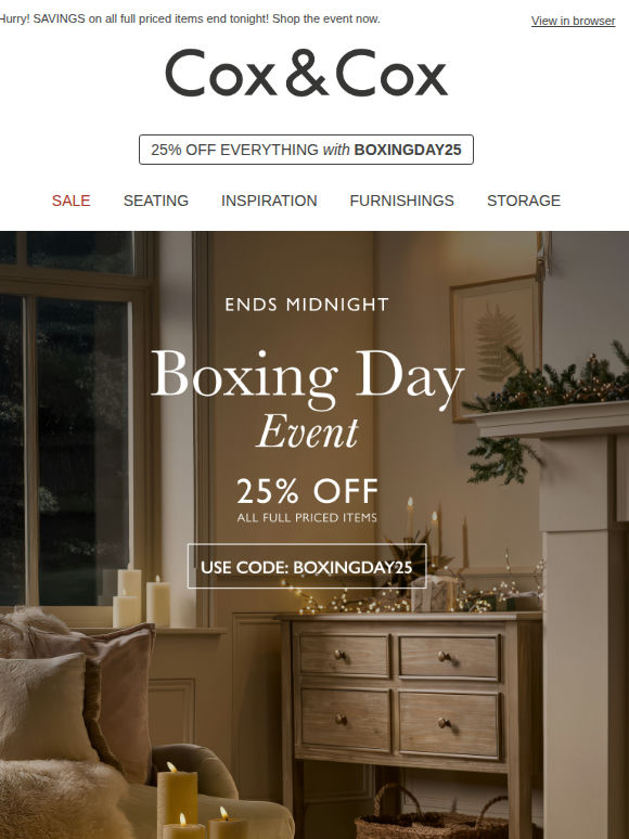 Last chance - 25% OFF everything ends midnight!