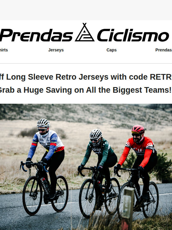 £30 Off All Retro Long Sleeve Jerseys Starts NOW! ⚡