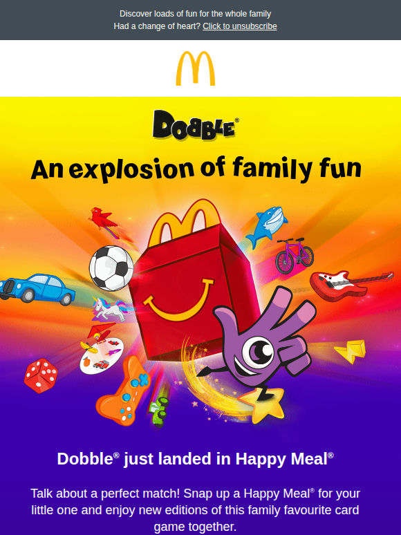Dobble® just landed in Happy Meal®! 💟