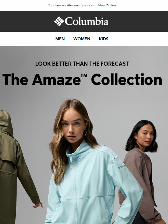 NEW Amaze™ Collection: Rainproof. Windproof. Style-proof.