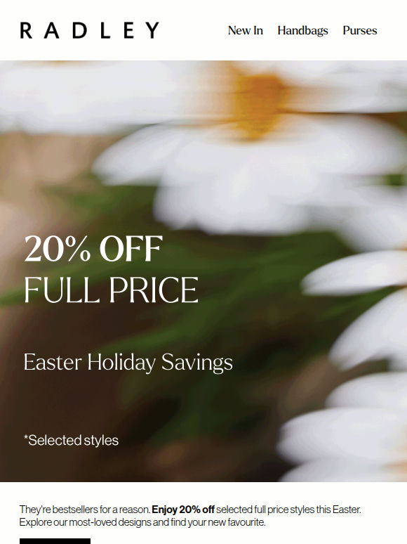 Our bestselling styles are now 20% off