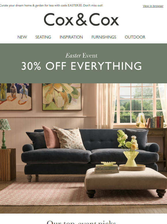 Enjoy 30% OFF absolutely everything this weekend!