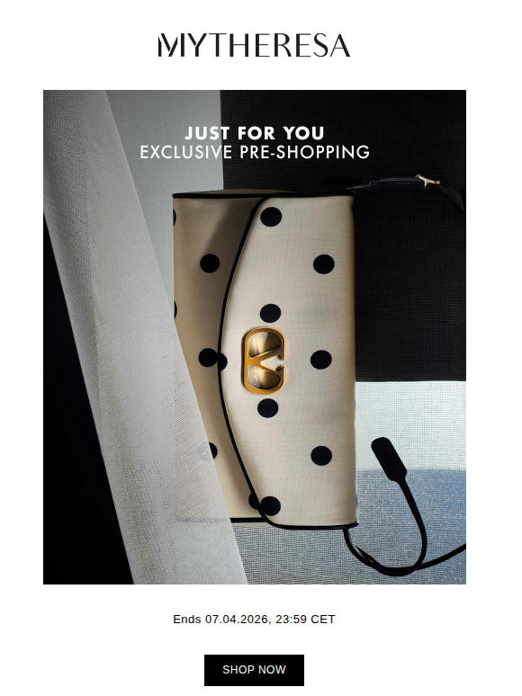 Exclusive pre-shopping: Valentino Garavani, Saint Laurent, Dolce&Gabbana