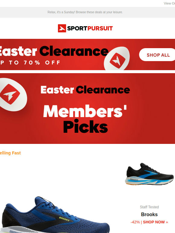 Running Shoes, Outdoor Clothing, Camping Equipment & more - Easter CLEARANCE Highlights