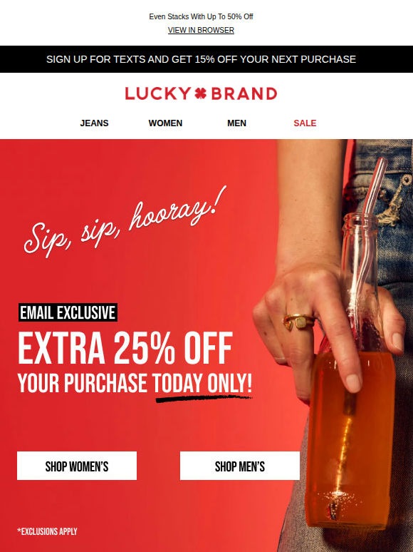 FINAL HOURS! Shop Extra 25% Off
