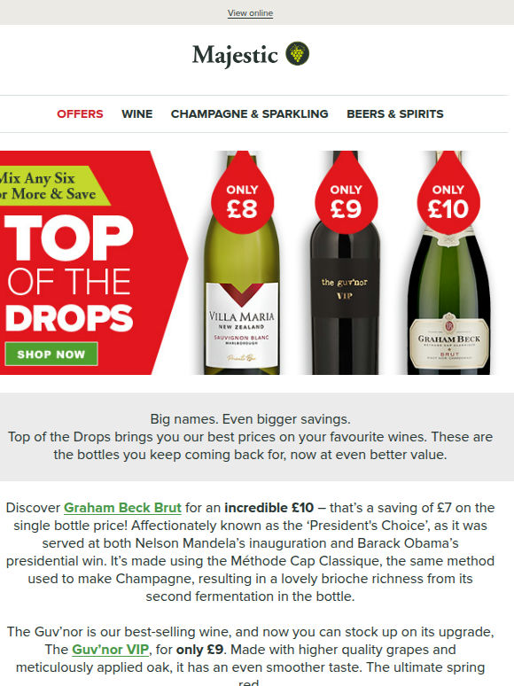 Top of the Drops: Graham Beck £10 & more!