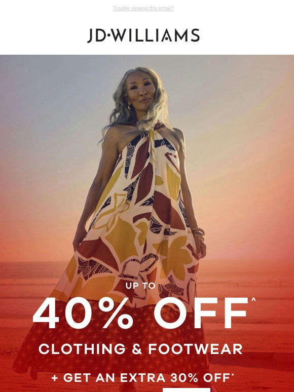 Up to 40% off styles you’ll love ✨