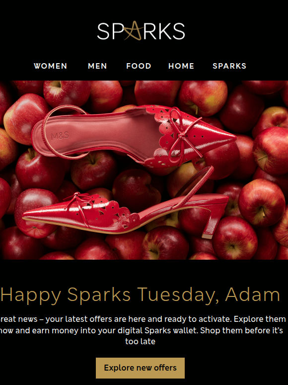 Your new Sparks offers are here, Adam