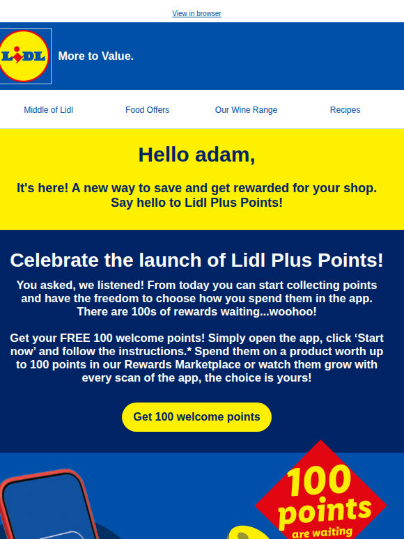 Get your FREE 100 welcome points today!  🛒