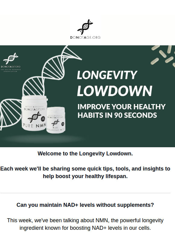 Longevity Lowdown #41: Naturally Boosting NAD+