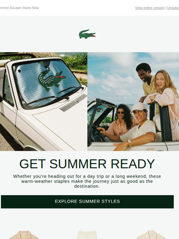 On the Road to the Beach with Lacoste.