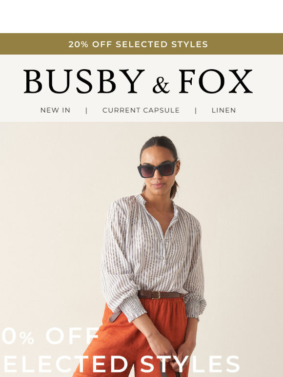 20% off effortless summer style