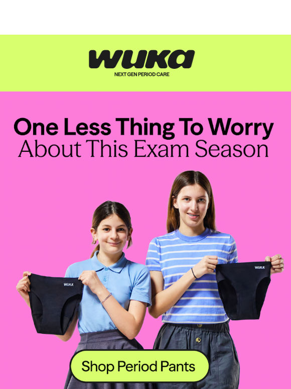 Focus On The Exam, Not Your Period