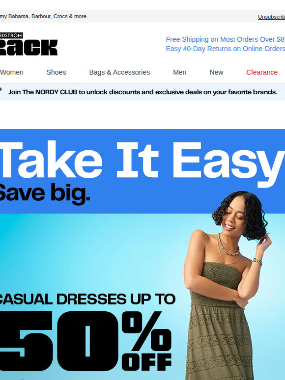 Up to 50% off laidback looks