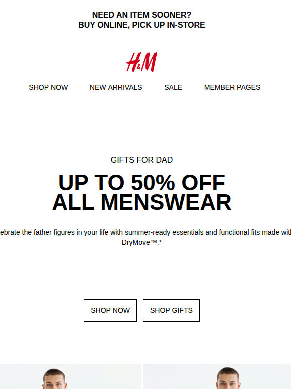 Up to 50% off gifts for every dad